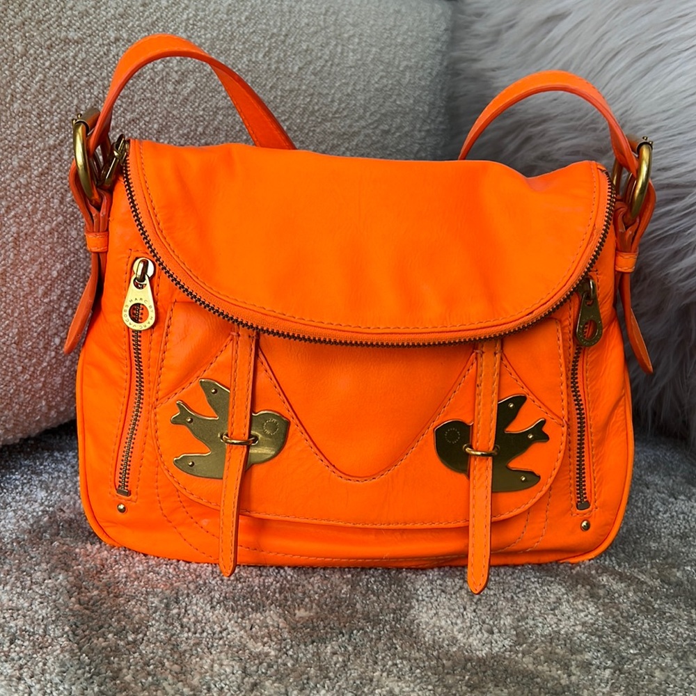Gently used! Marc Jacobs petal to the metal orange leather bag.